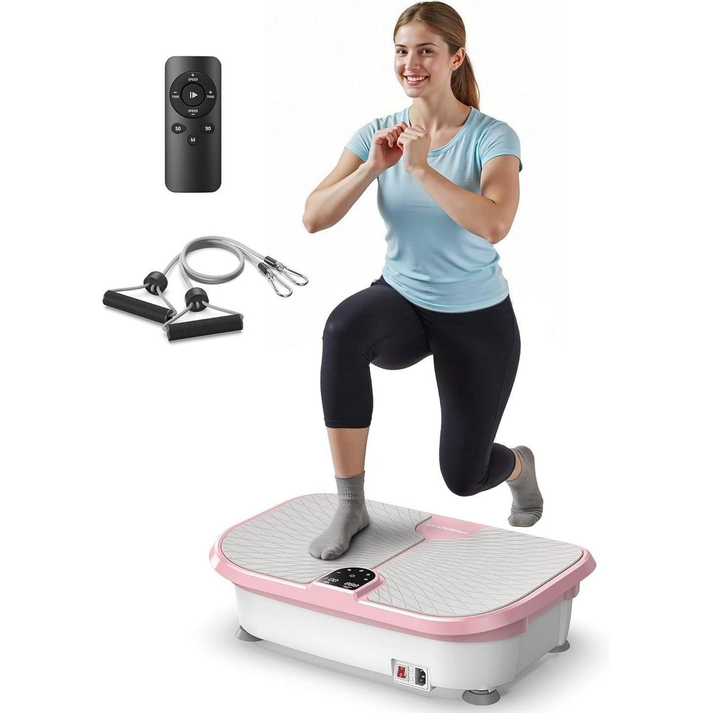 UPGO Vibration Platform Machine, full Body Workout Vibration Fitness Platform, with Loop Bands & Remote