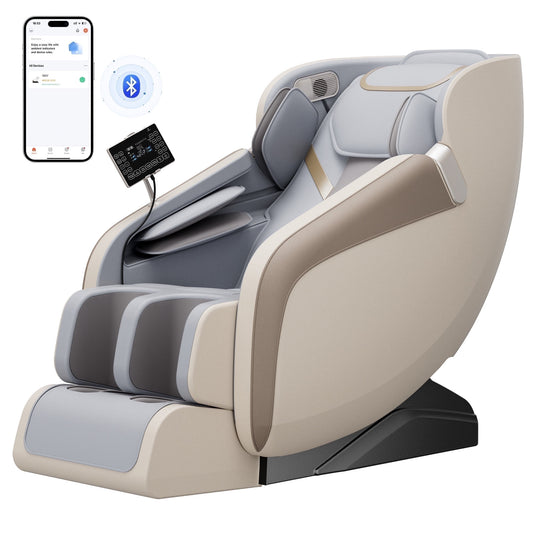 4D Massage Chair with APP Control, Zero Gravity, Heating, Leather