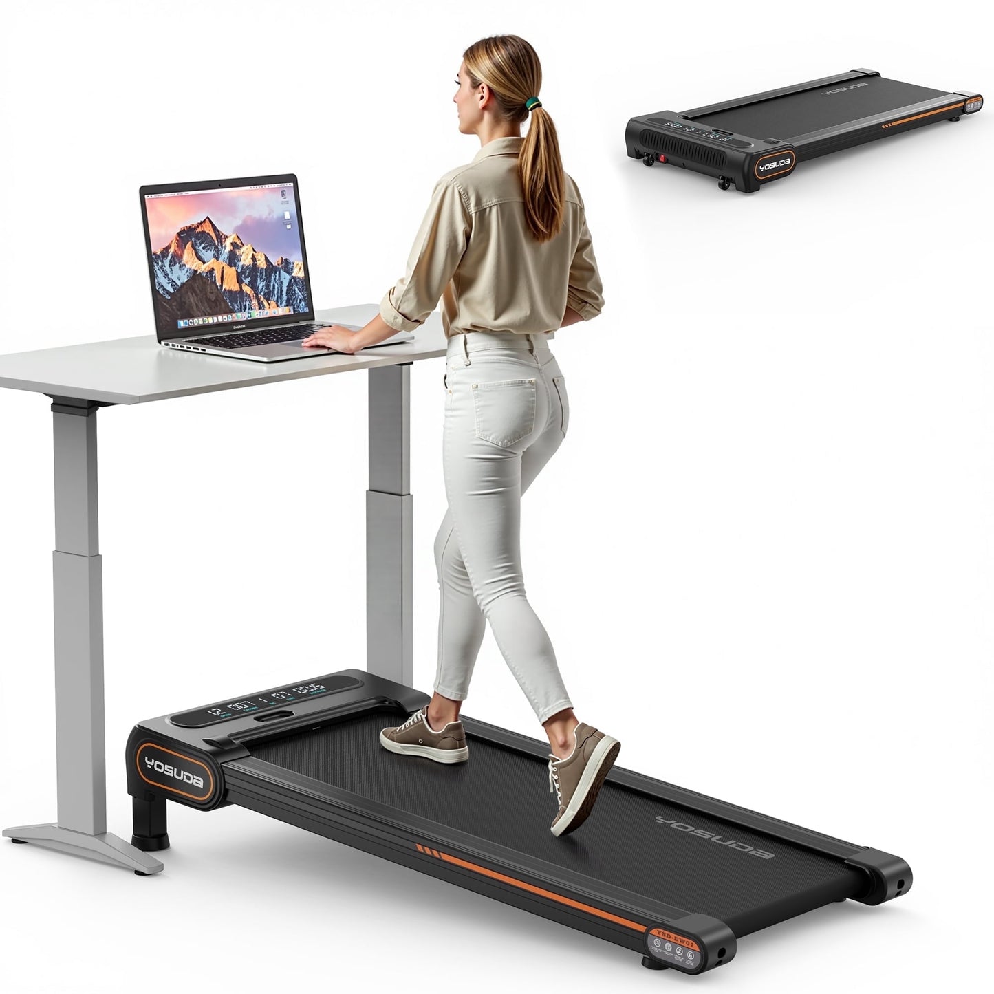 Auto Incline Treadmill, Foldable 18% Incline Heavyduty Treadmills for Home, 3.0HP, 8.7 MPH, 380 lbs Capacity, Wide Belt Indoor Running Machine for Home Gym
