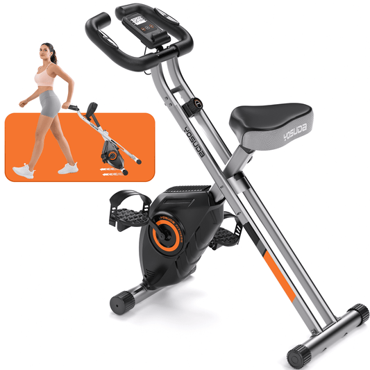 YOSUDA Folding Exercise Bike, Indoor Home Stationary Bike Workout 270LB Capacity