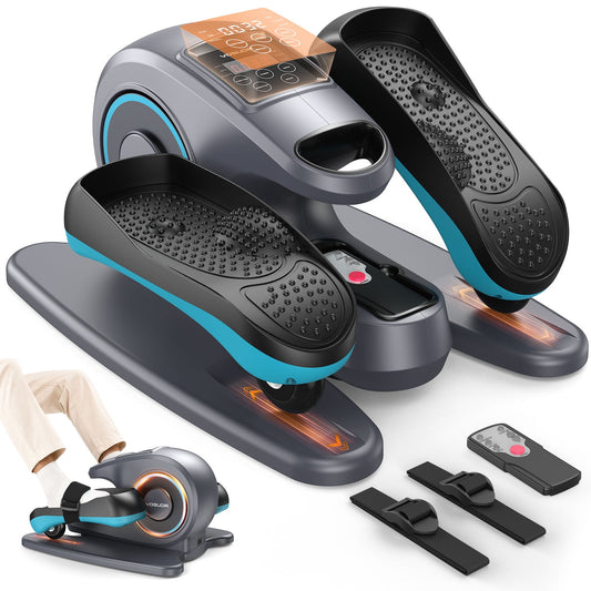 UPGO Under Desk Ellipticals Electric, Elipse Leg Exerciser for Seniors Fully Assembled, Seated Pedal Exerciser with Remote Control & Non-Slip Pedals