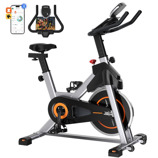 YOSUDA Exercise Bike Magnetic Stationary Indoor Cycling Bike for Home 350lbs Weight Capacity, Comfortable Seat Cushion and Fitness Courses