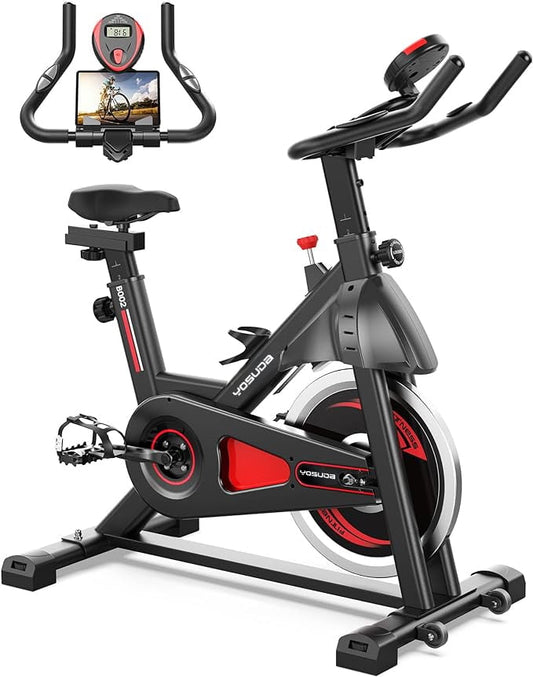 YOSUDA Exercise Bike-Stationary Indoor Cycling Bike for Home 330 Lbs Weight Capacity, Comfortable Seat Cushion and LCD Monitor