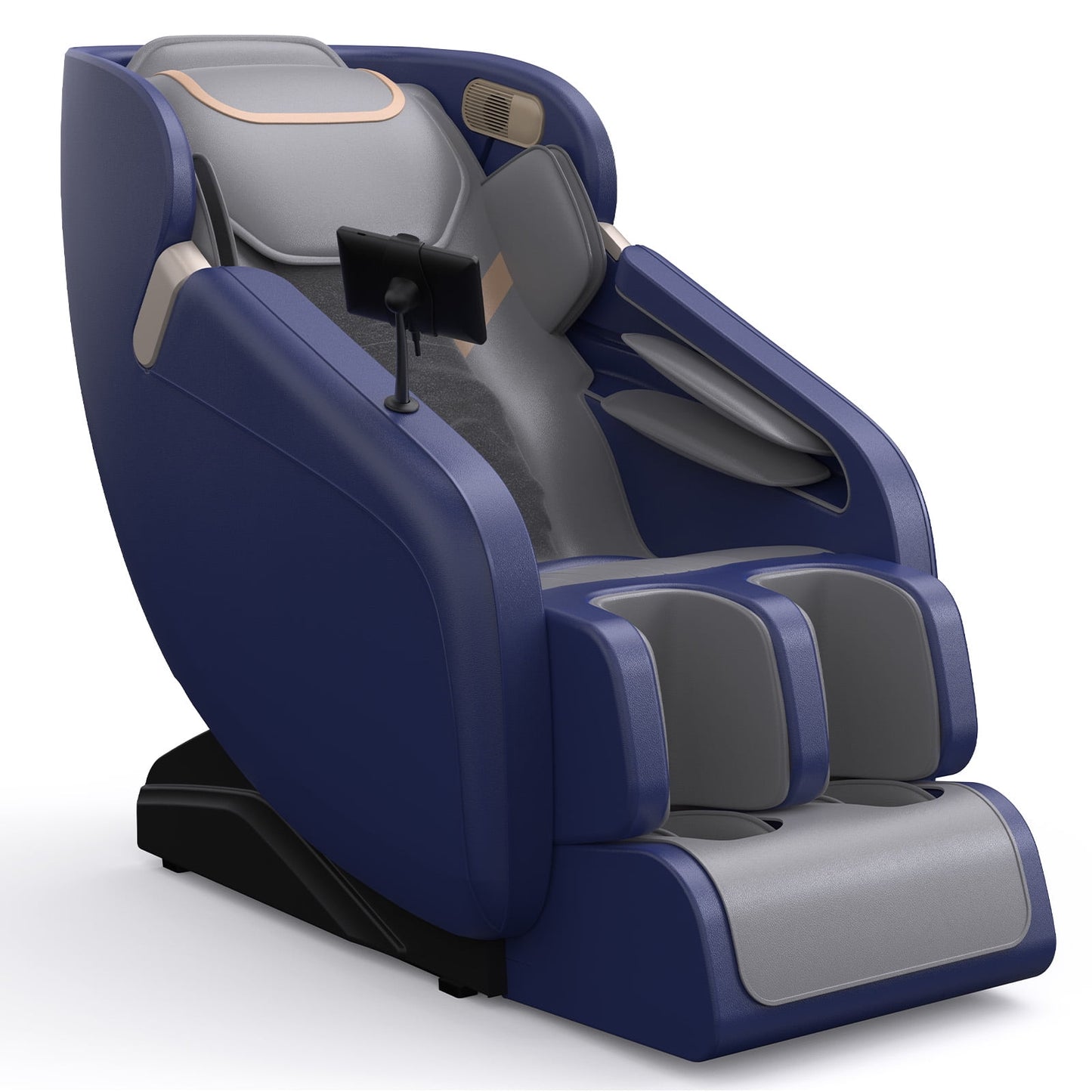 Upgo 4D Massage Chair Full Body, Zero Gravity Massage Chair with Heat and Foot Massage with Airbags, Kneading, Bluetooth, LCD Touch Control - Blue