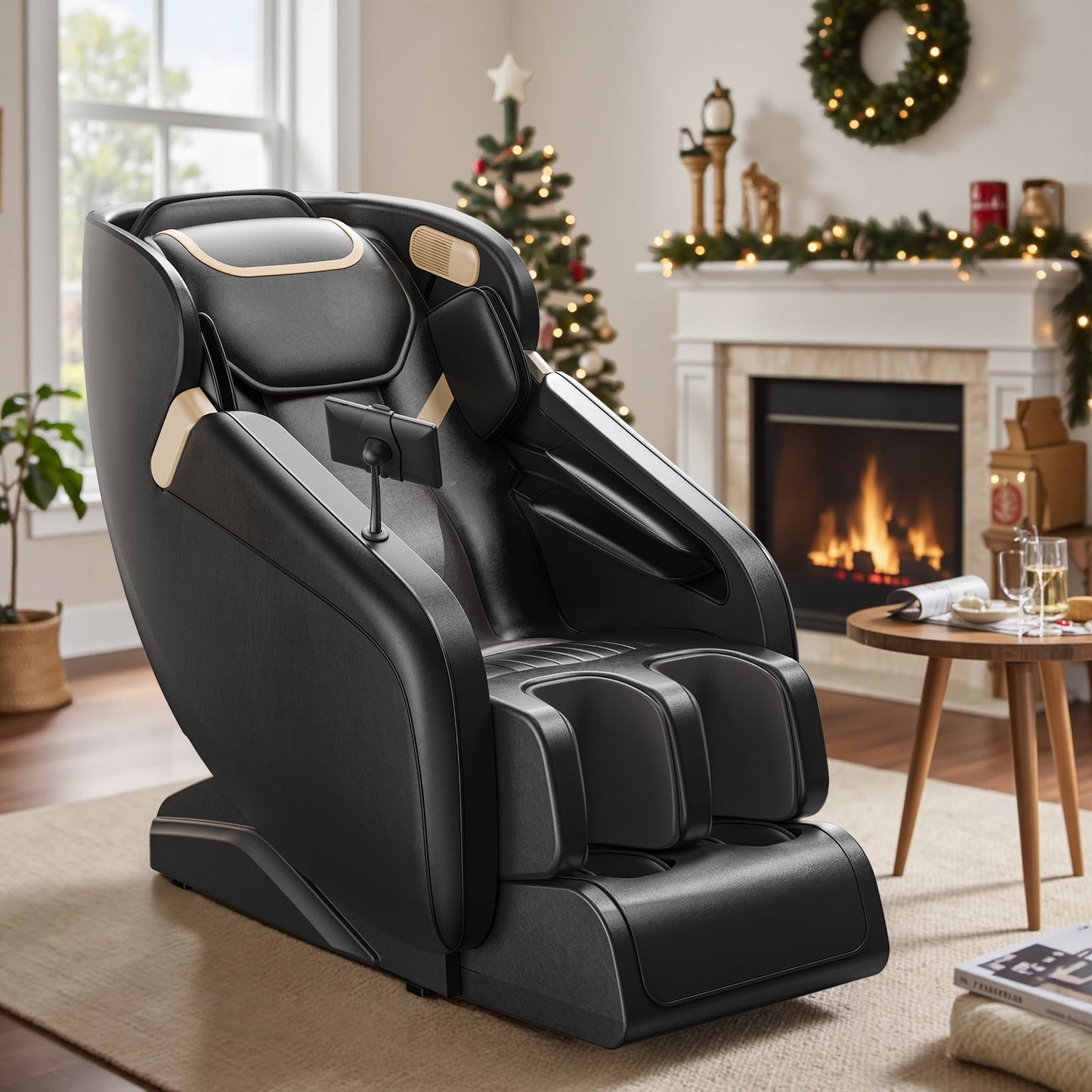 4D Massage Chair Full Body,Zero Gravity Massage Chair with Heat and Foot Massage,Full Body Massage Recliner Chair with Airbags, Kneading, Bluetooth, LCD Touch Control