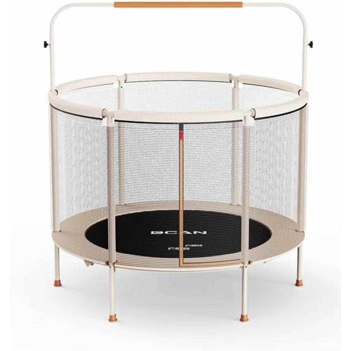 BCAN 55" Trampoline for Kids with Thickened Enclosure Net, Toddler Trampoline Indoor/Outdoor with Adjustable Gymnastics Bars & Basketball Hoop,Gifts for Boys & Girls Ages 1 to 8