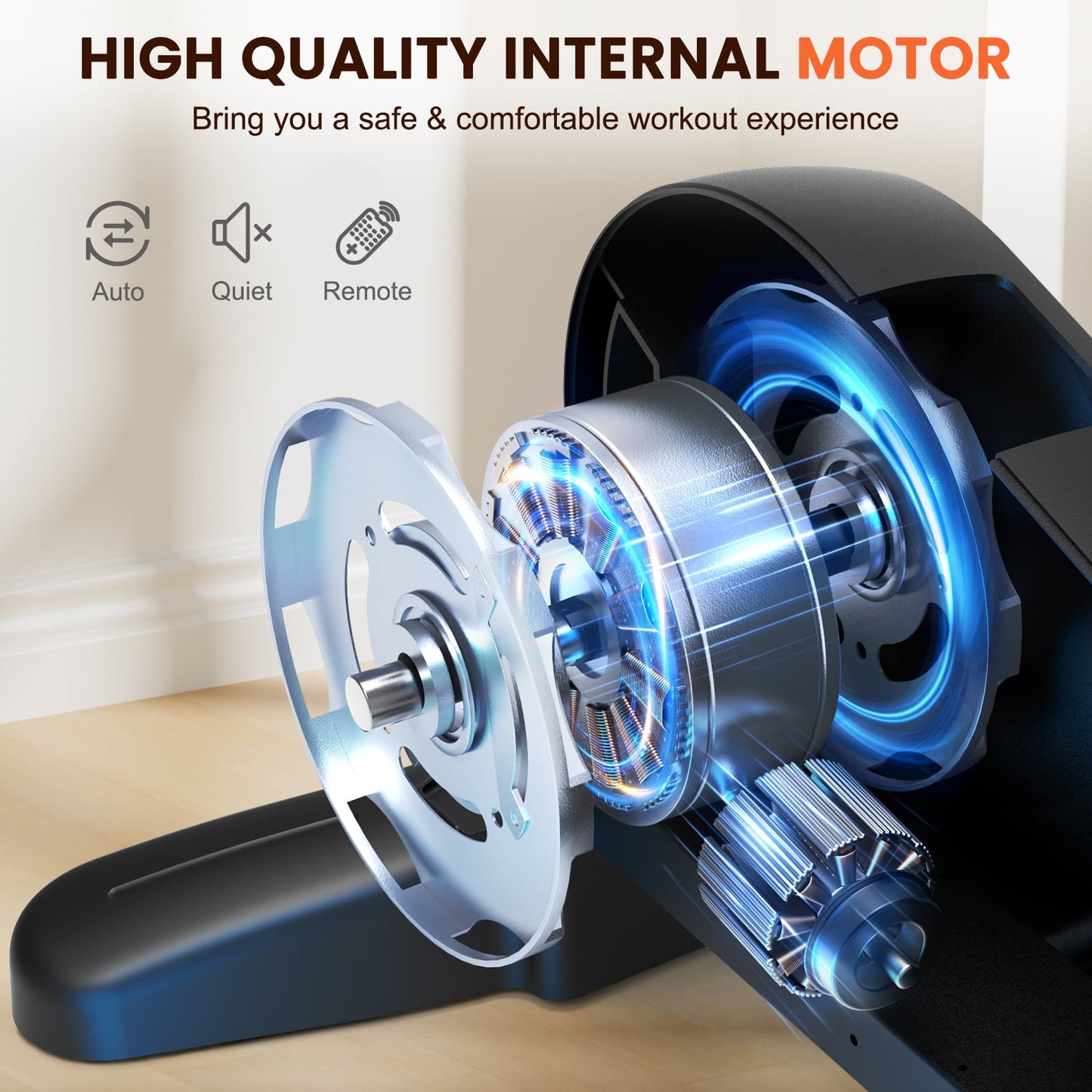UPGO Mini Under Desk Bike ,Electric Pedal Exerciser Leg/Arm Cycle for Senior, Physical Therapy, with Remote Control