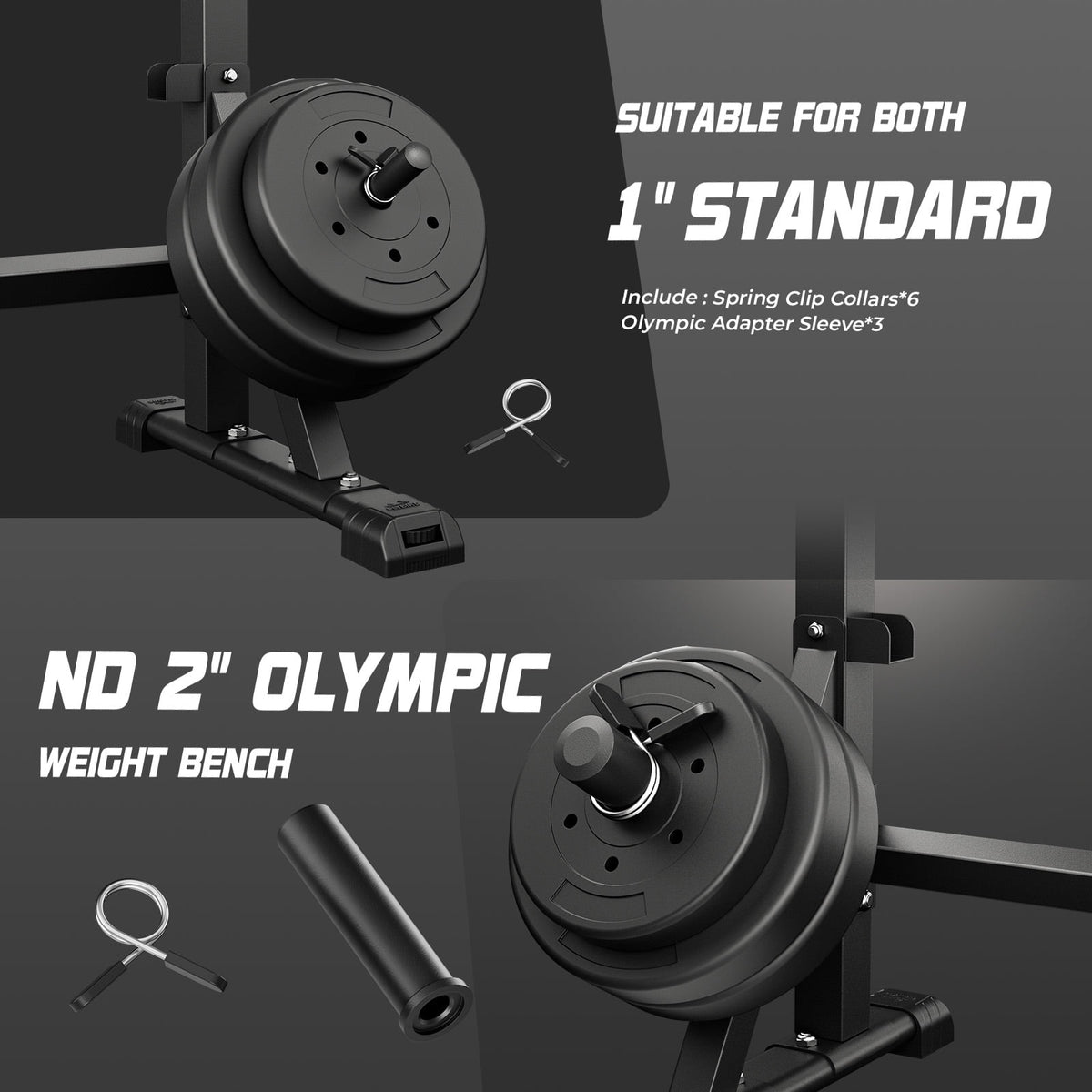 FLYBIRD Olympic Weight Bench with Rack,Adjustable Bench Press Set with Preacher Curl & Leg Developer,2450 LB Total Capacity