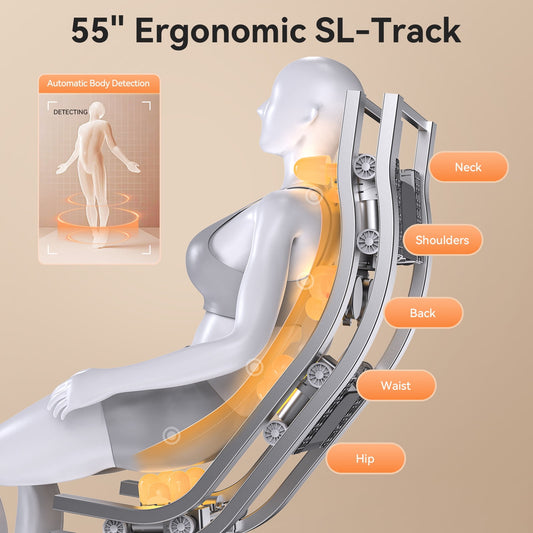 4D Massage Chair Full Body,Zero Gravity Massage Chair with Heat and Foot Massage,Full Body Massage Recliner Chair with Airbags, Kneading, Bluetooth, LCD Touch Control