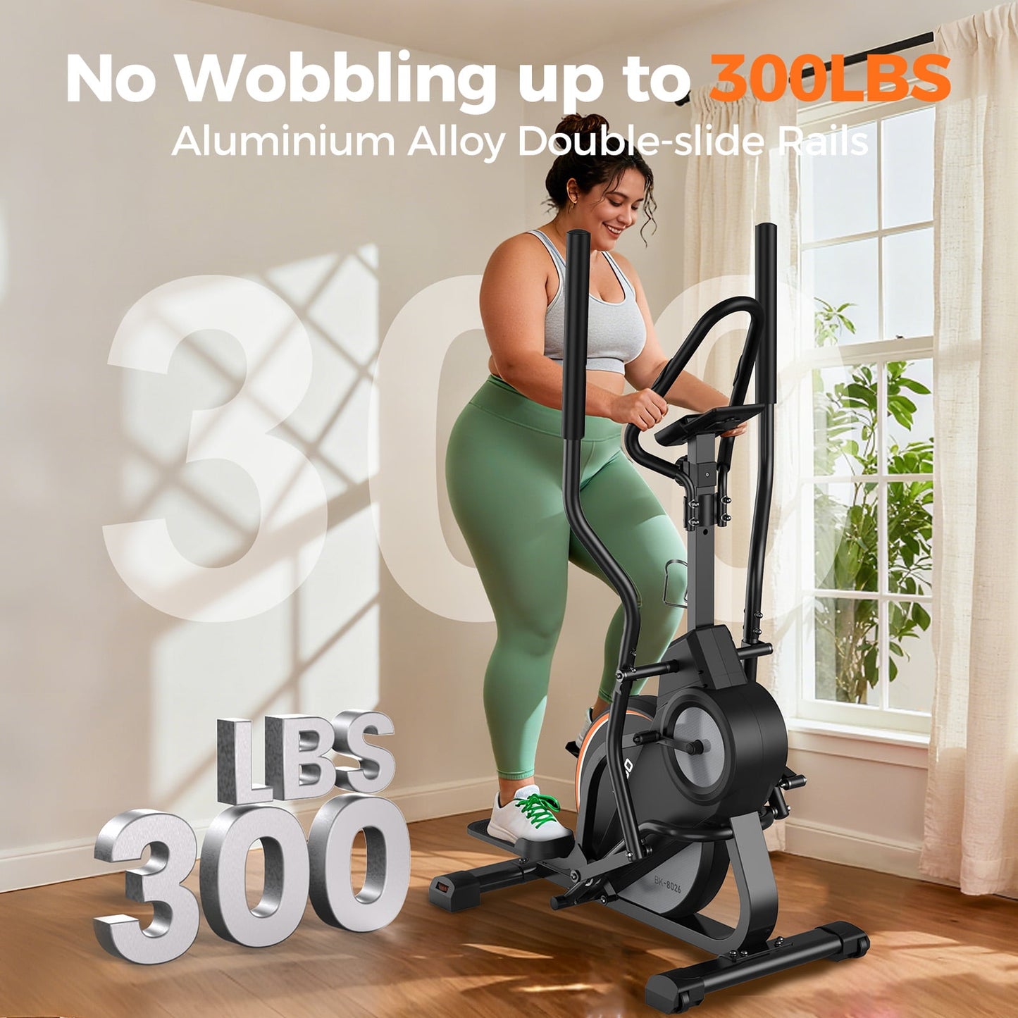 UPGO Pro Cardio Climber Stepping Elliptical Machine, 3 in 1 Elliptical, Total Body Fitness Cross Trainer with Hyper-Quiet Magnetic Drive System