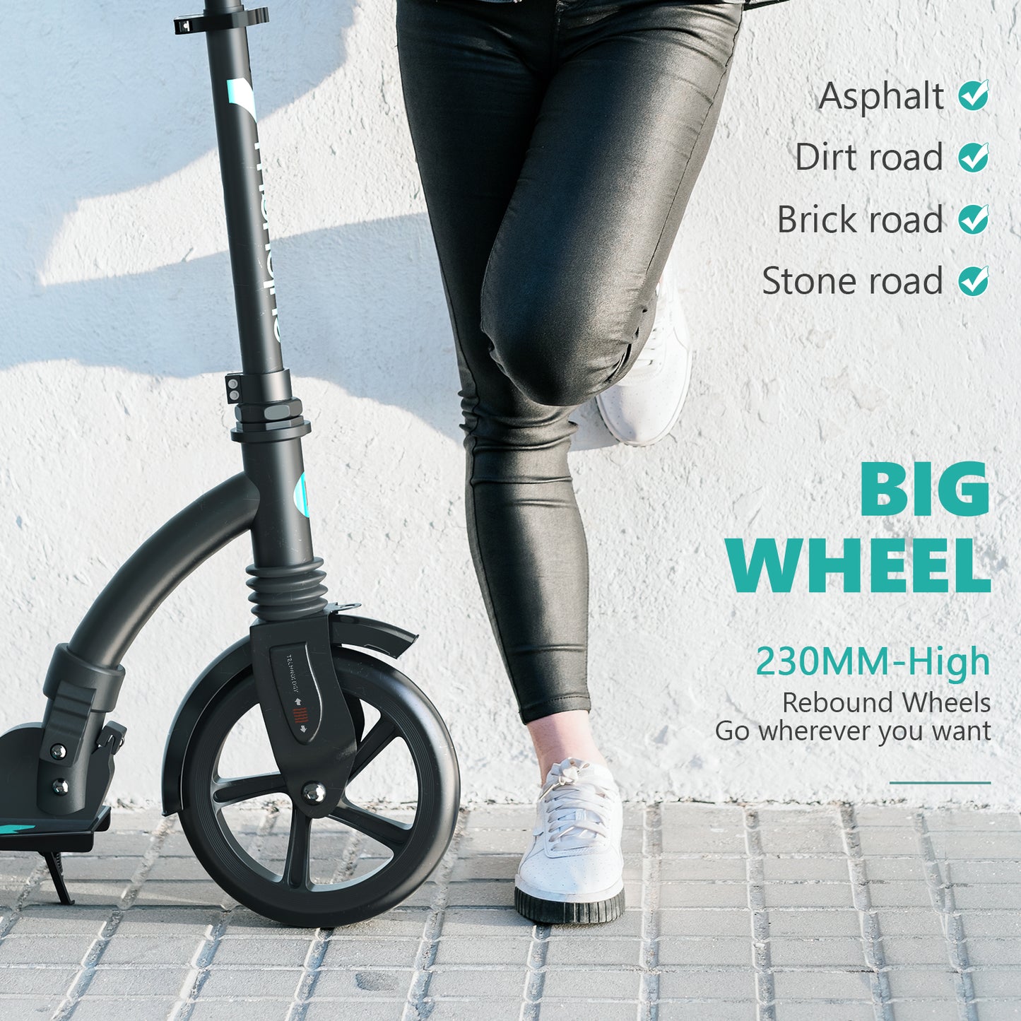 WAYPLUS Kick Scooter for Teens & Adults